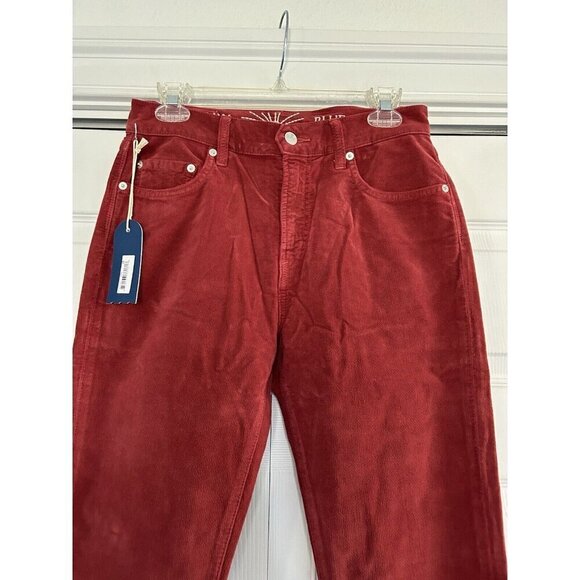 DAILY BLUE by ADRIANO GOLDSCHMIED Manya Corduroy Jeans Swing Burgundy Size 28 - Picture 2 of 12